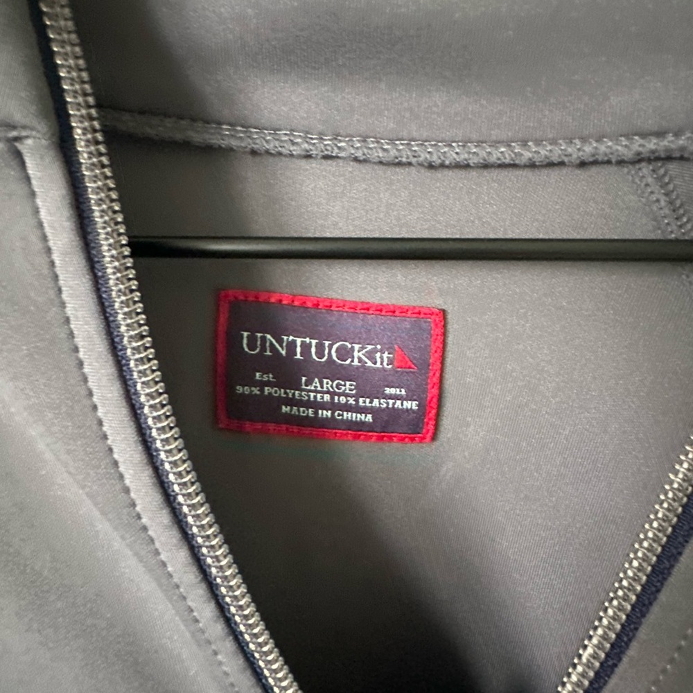 Untuckit Performance Quarter Zip Gray Large - image 4